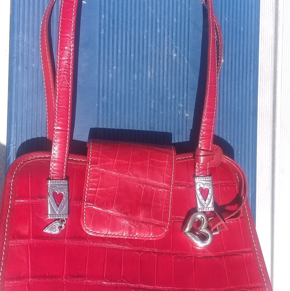 Brighton red purse preowned condition